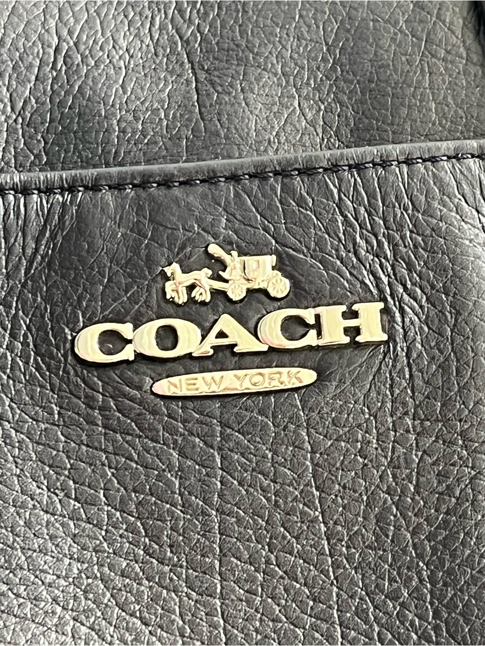 Coach Mickie Spectator Leather Satchel Tote in Chalk/Navy F37679 EUC - Picture 7 of 13